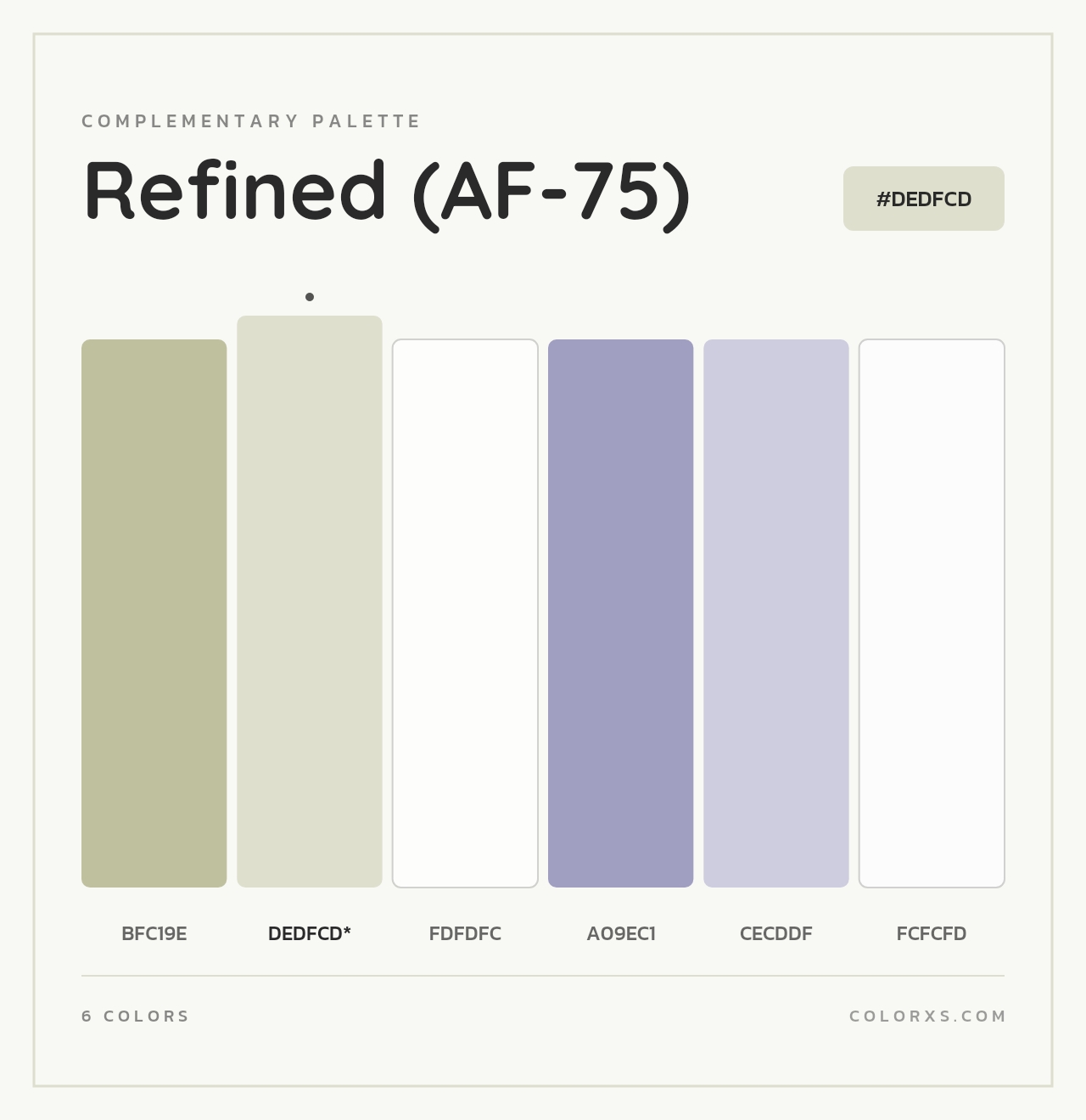 Refined (AF-75) - Complementary Color Palette
