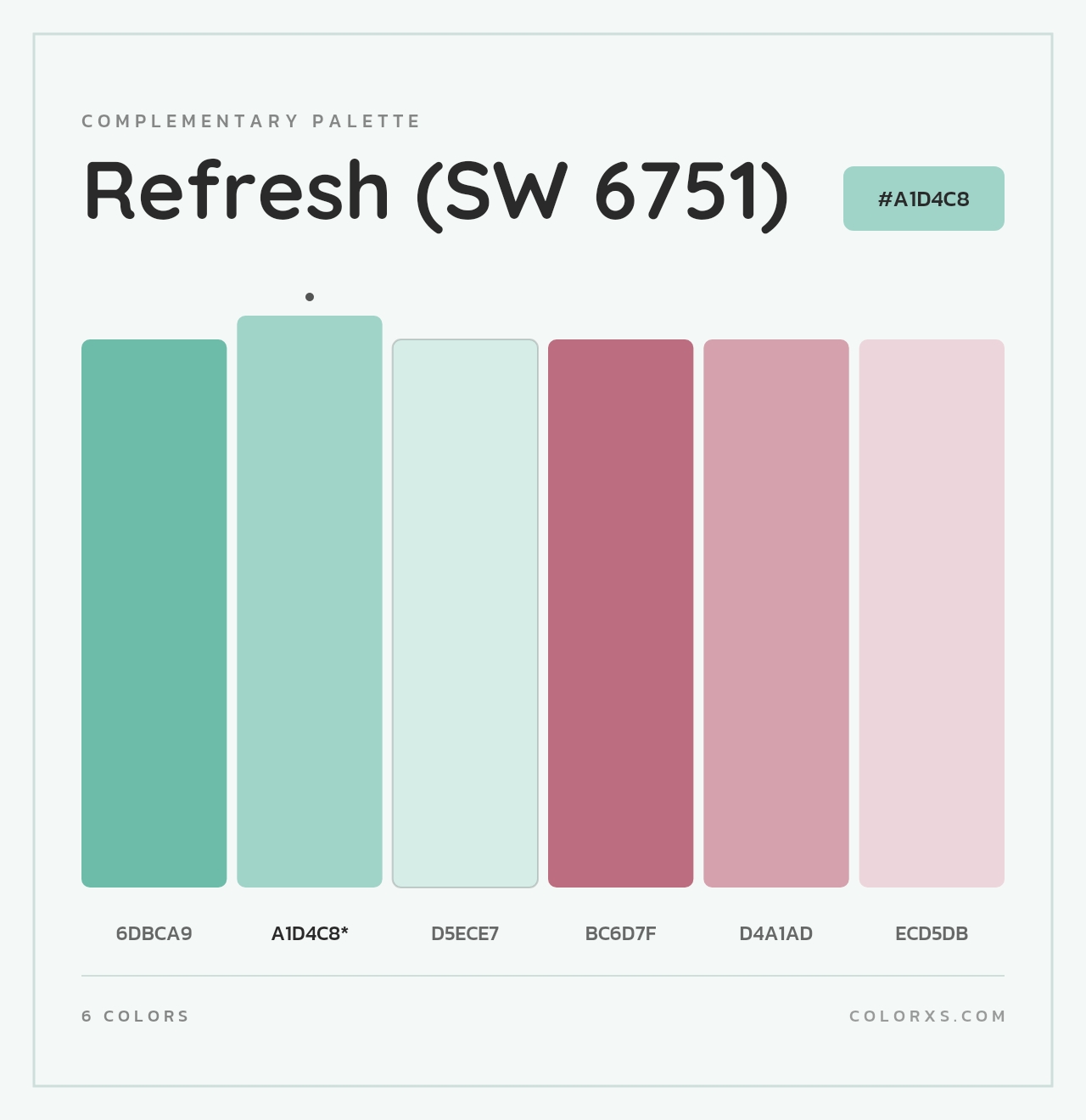 Refresh (SW 6751) - Complementary Color Palette
