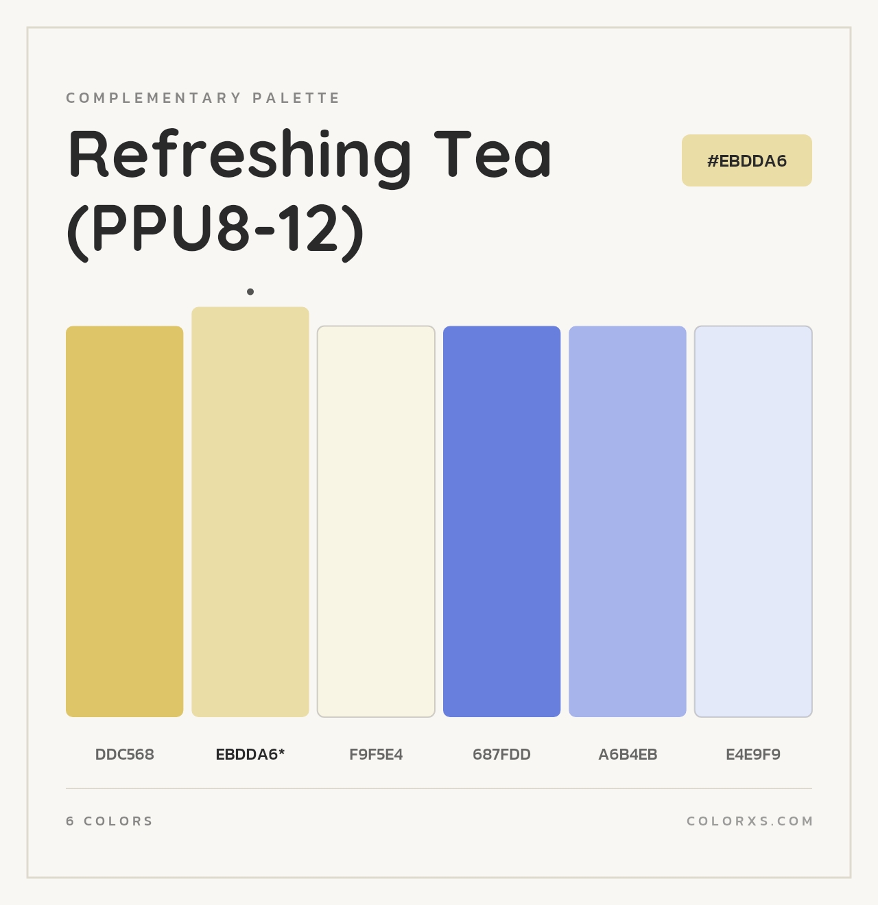 Refreshing Tea (PPU8-12) - Complementary Color Palette