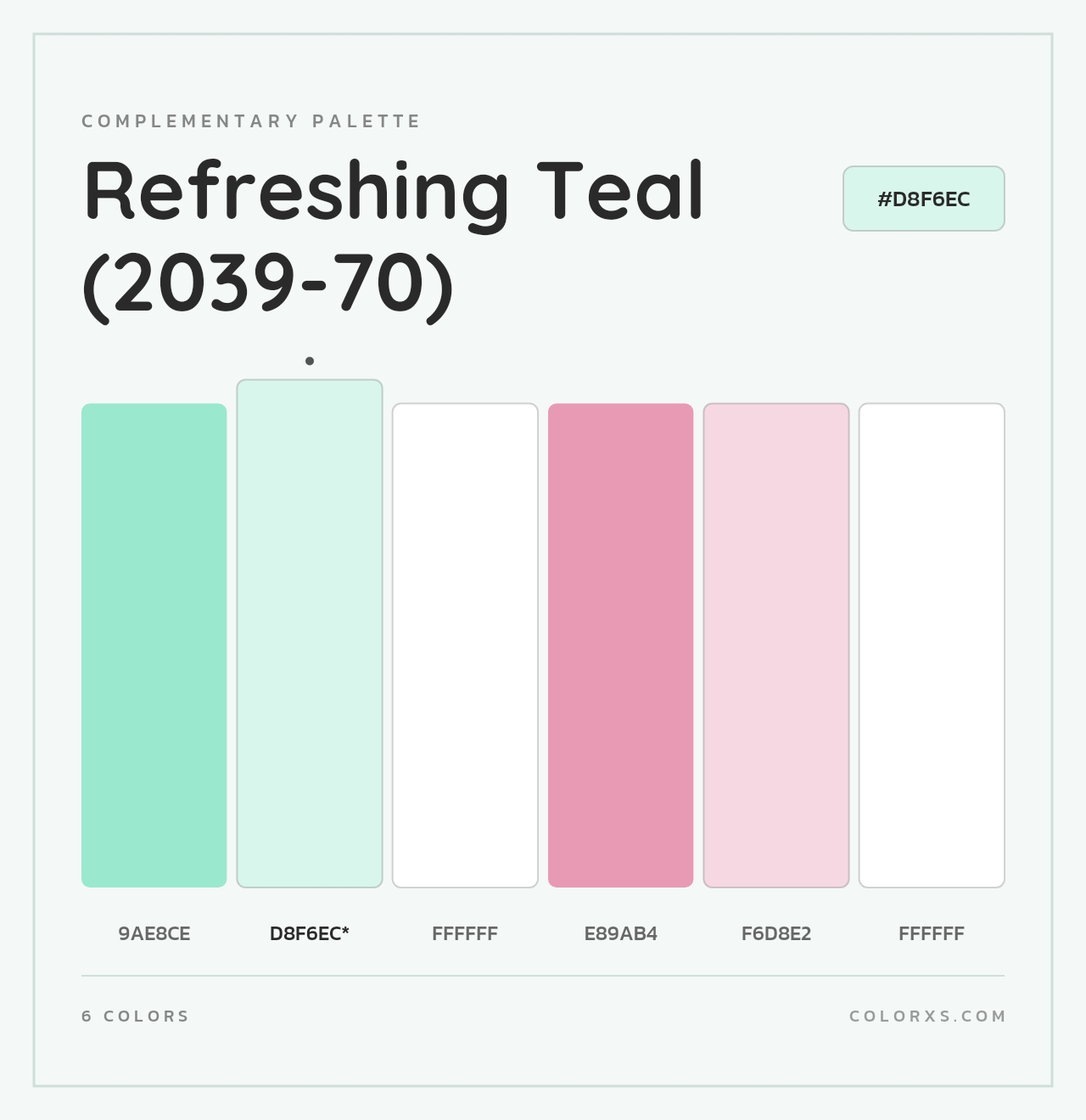 Refreshing Teal (2039-70) - Complementary Color Palette