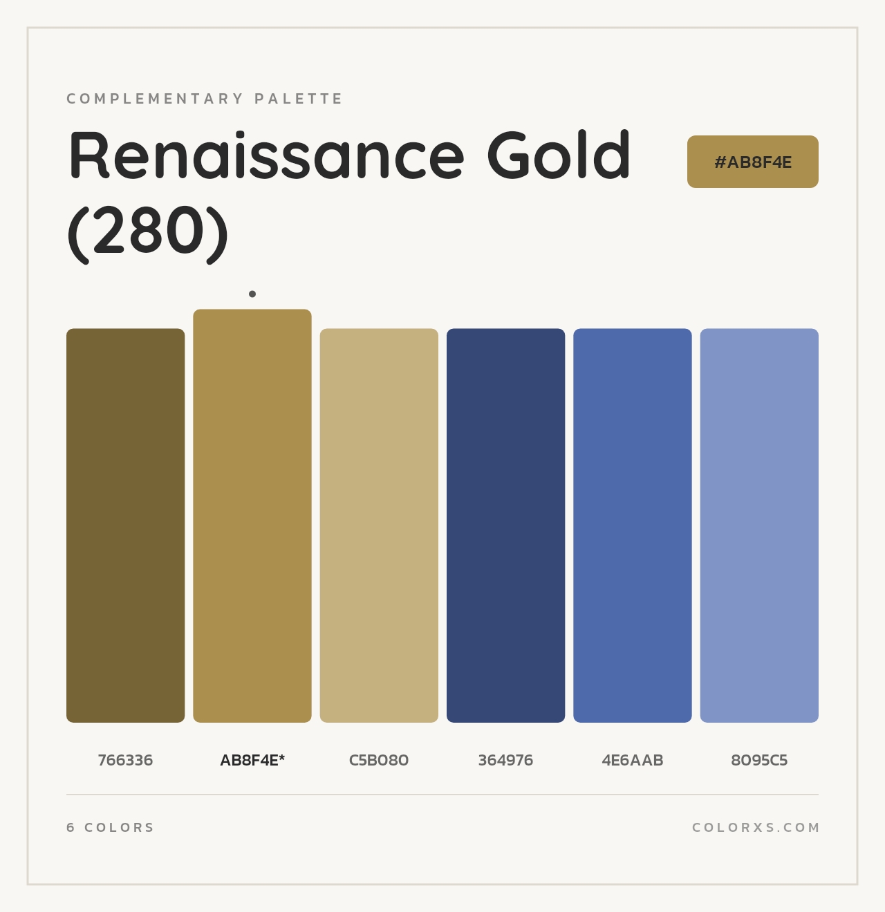 Renaissance Gold (280) - Complementary Color Palette