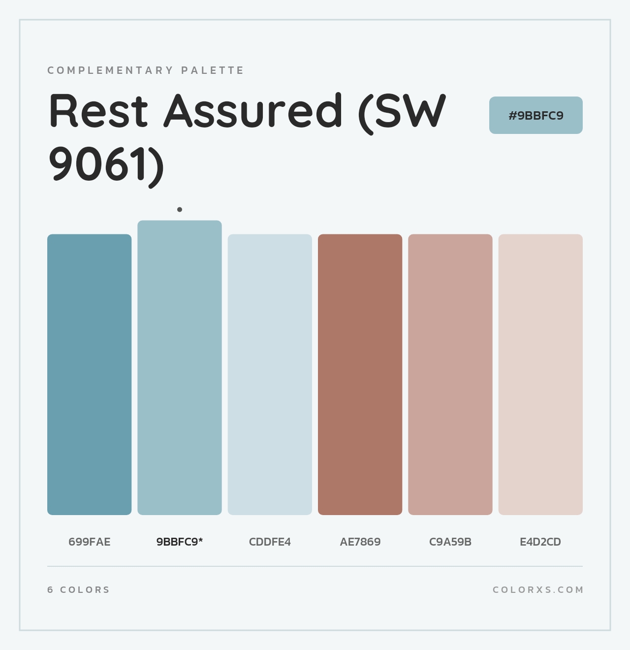 Rest Assured (SW 9061) - Complementary Color Palette