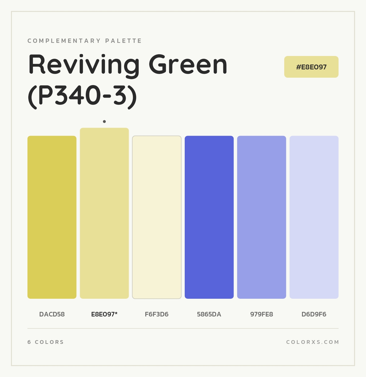 Reviving Green (P340-3) - Complementary Color Palette