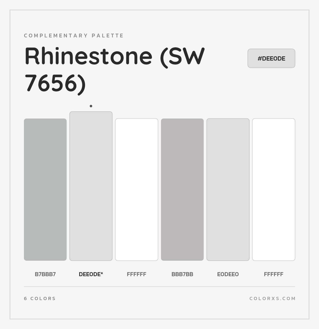 Rhinestone (SW 7656) - Complementary Color Palette