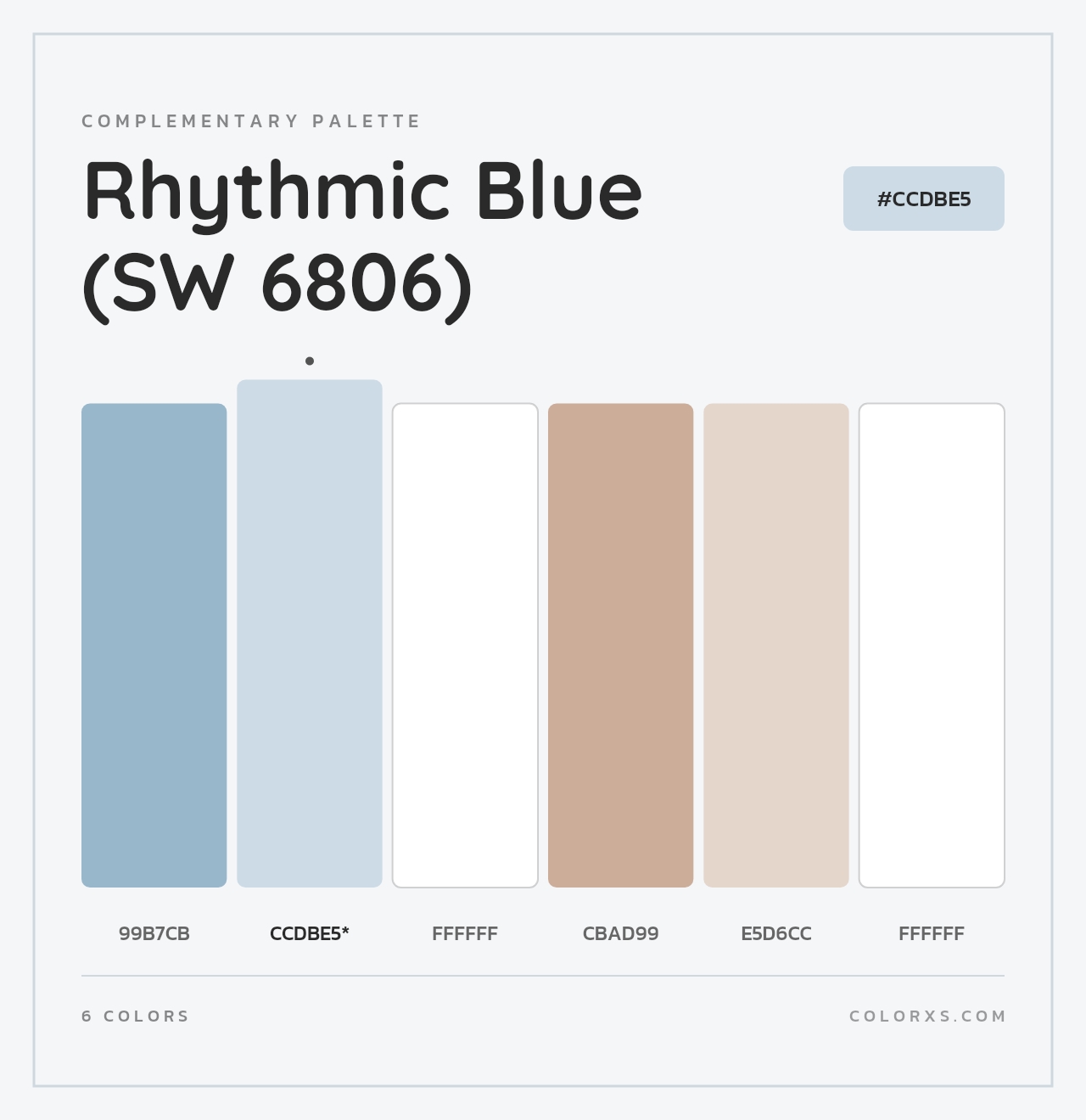 Rhythmic Blue (SW 6806) - Complementary Color Palette