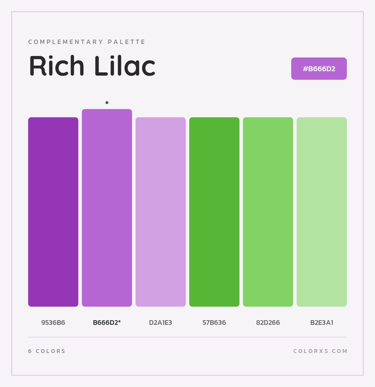 Rich Lilac - Complementary Color Palette