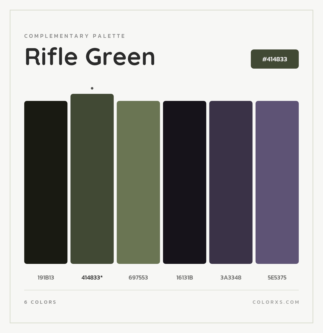 Rifle Green - Complementary Color Palette