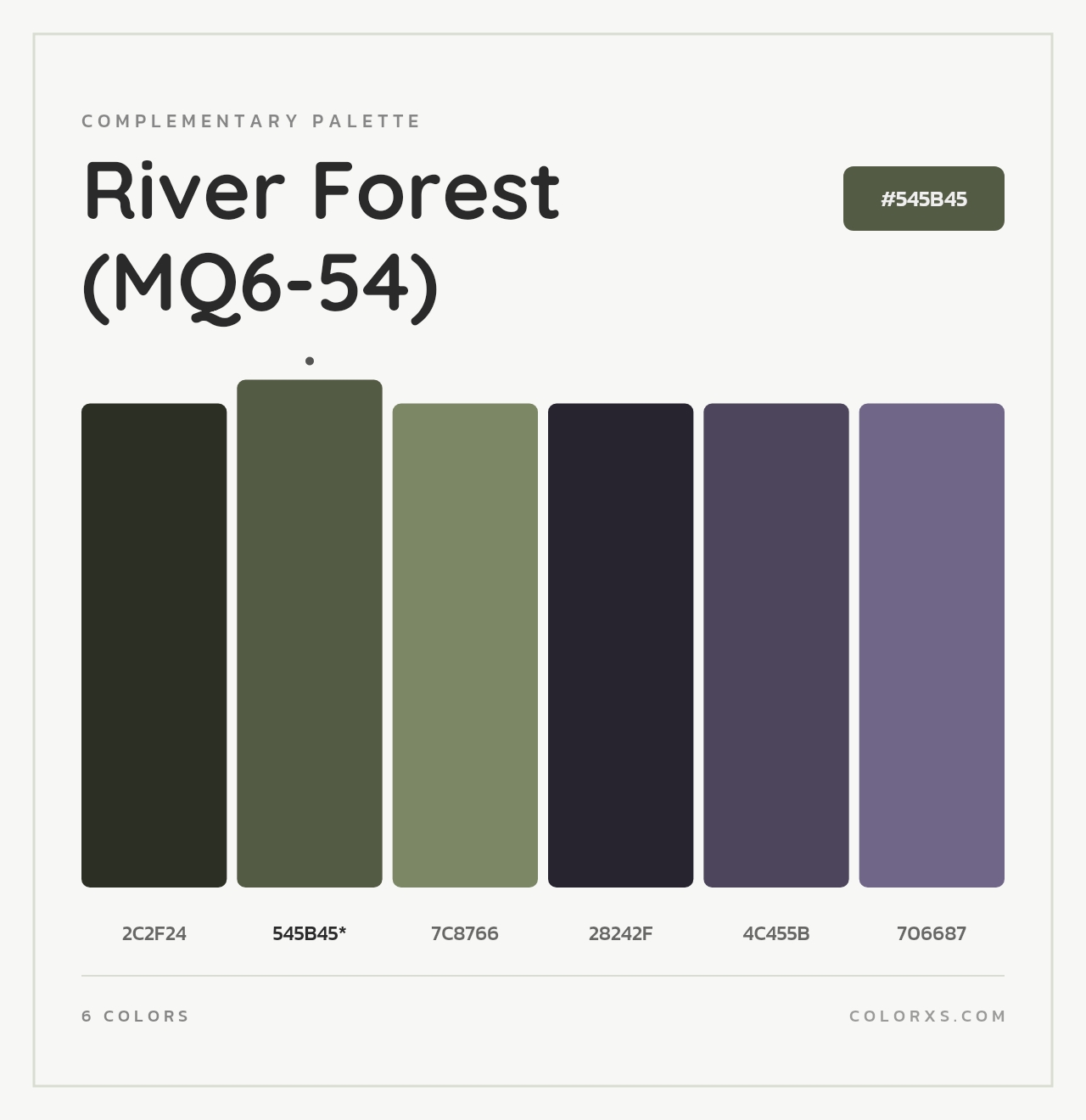 River Forest (MQ6-54) - Complementary Color Palette