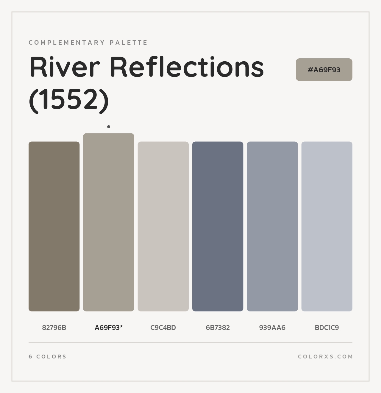 River Reflections (1552) - Complementary Color Palette