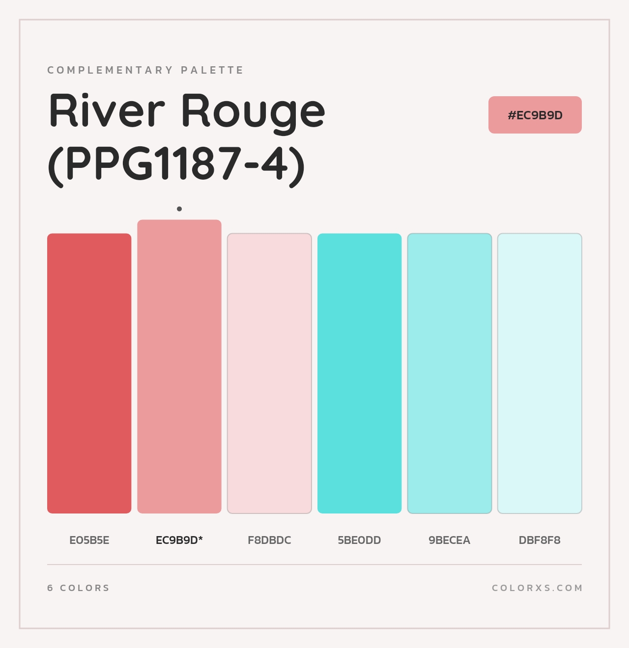 River Rouge (PPG1187-4) - Complementary Color Palette