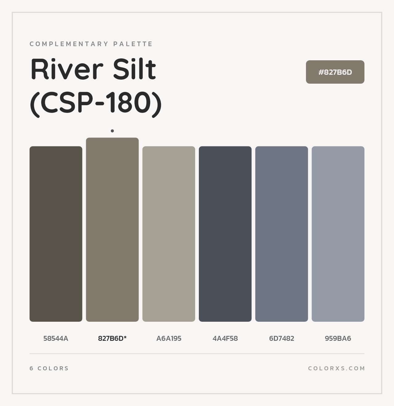 River Silt (CSP-180) - Complementary Color Palette