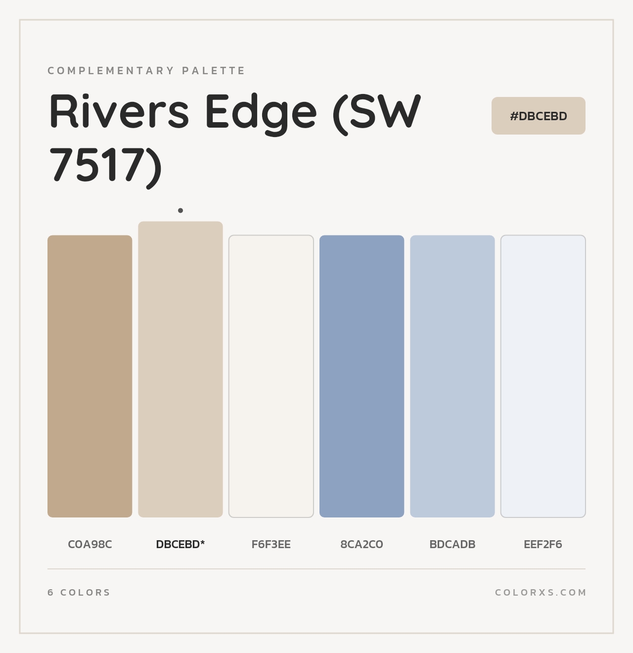 Rivers Edge (SW 7517) - Complementary Color Palette