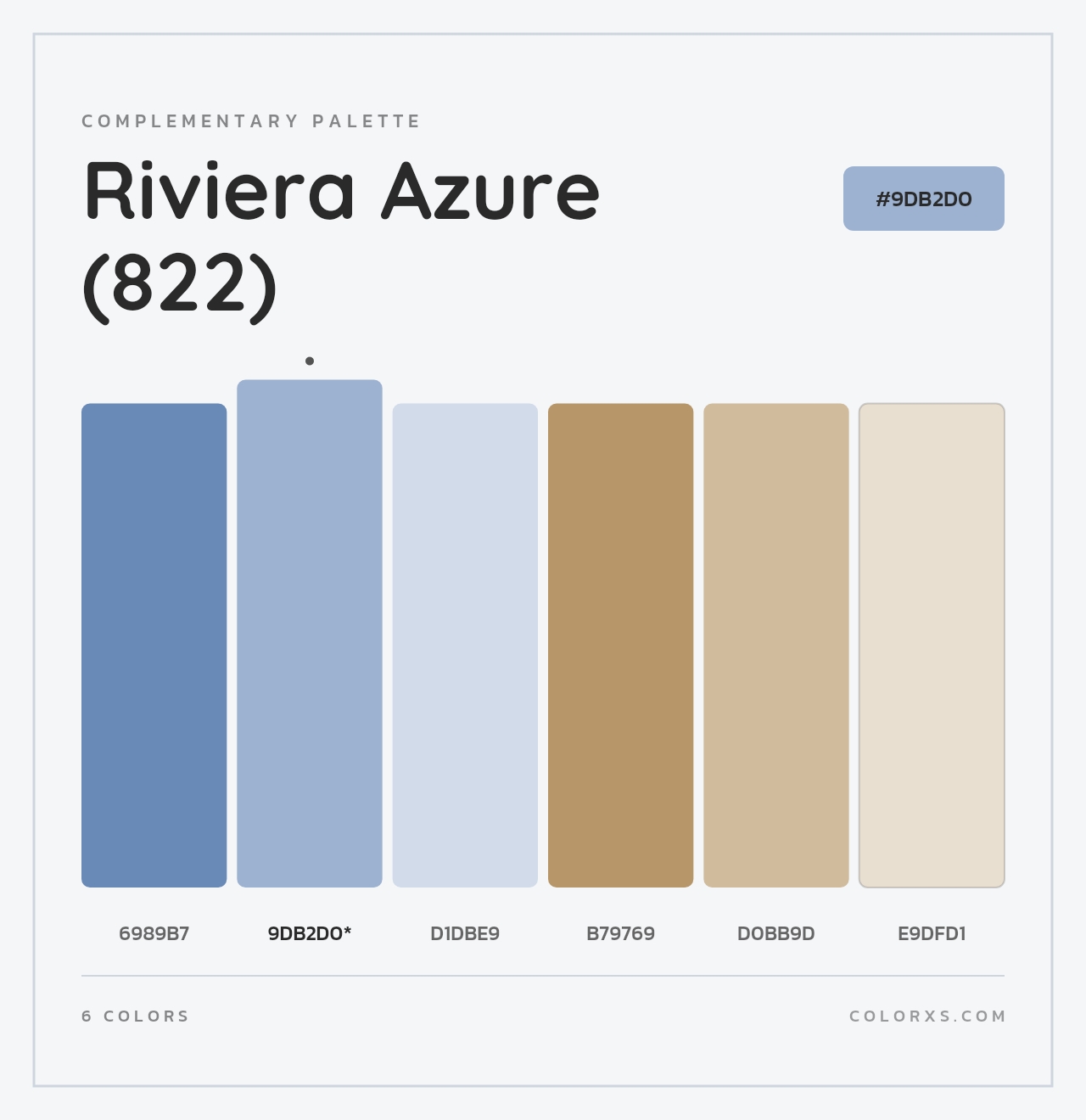 Riviera Azure (822) - Complementary Color Palette