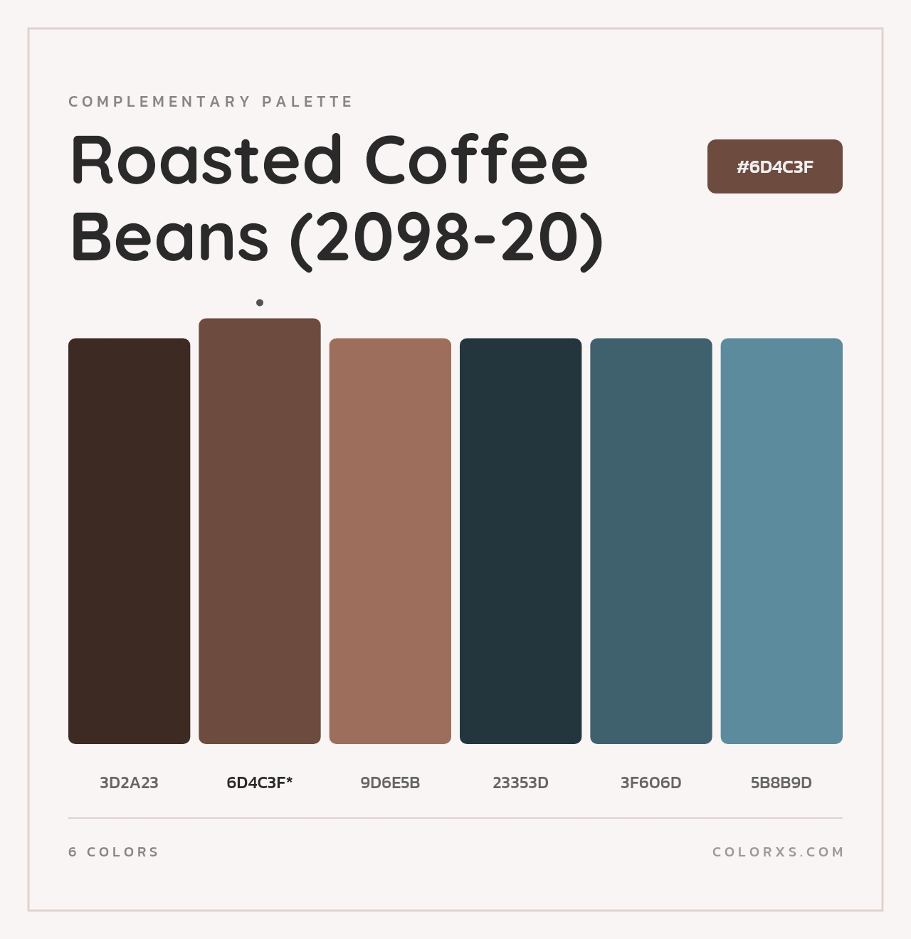 Roasted Coffee Beans (2098-20) - Complementary Color Palette
