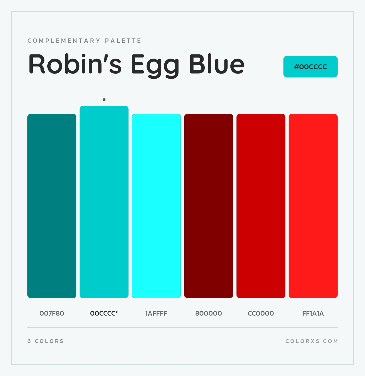 Robin's Egg Blue - Complementary Color Palette