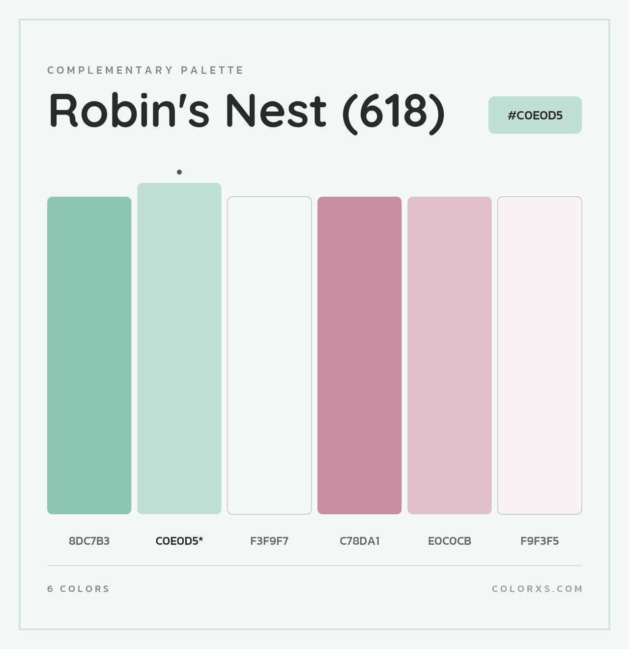 Robin's Nest (618) - Complementary Color Palette