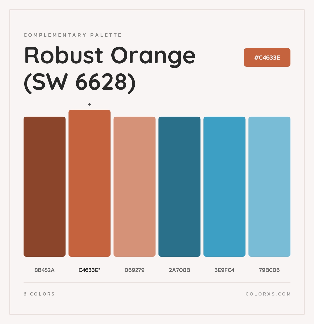Robust Orange (SW 6628) - Complementary Color Palette