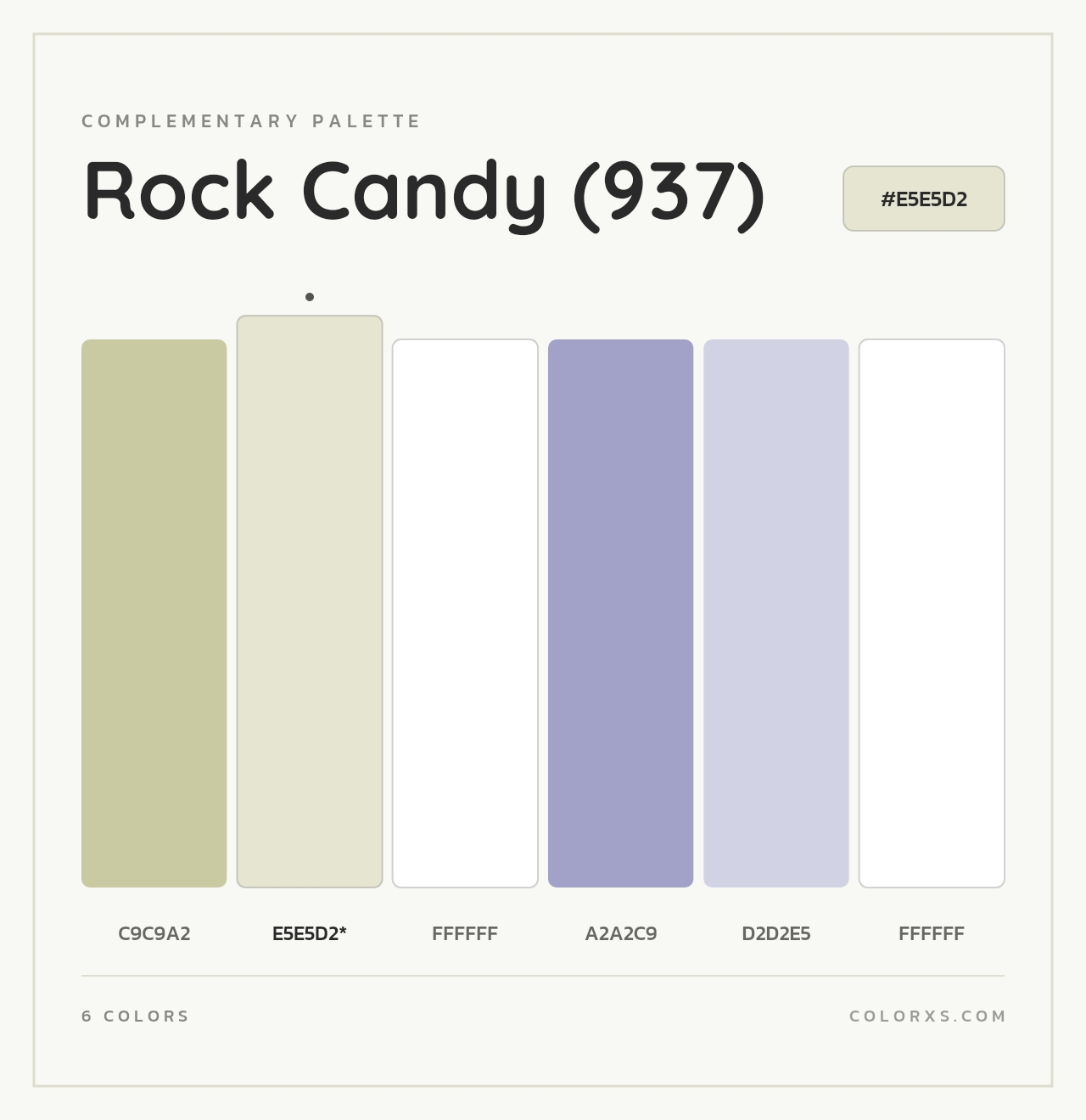 Rock Candy (937) - Complementary Color Palette