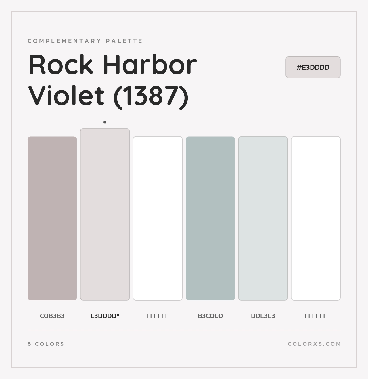 Rock Harbor Violet (1387) - Complementary Color Palette