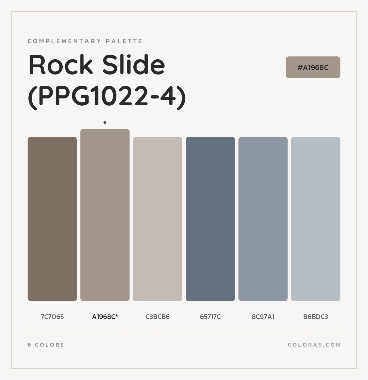 Rock Slide (PPG1022-4) - Complementary Color Palette