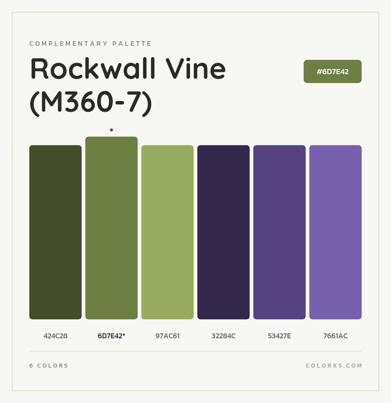 Rockwall Vine (M360-7) - Complementary Color Palette