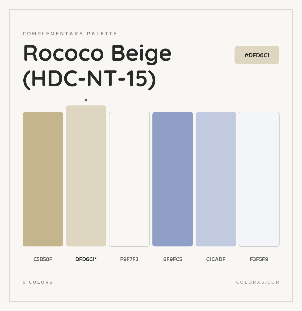 Rococo Beige (HDC-NT-15) - Complementary Color Palette
