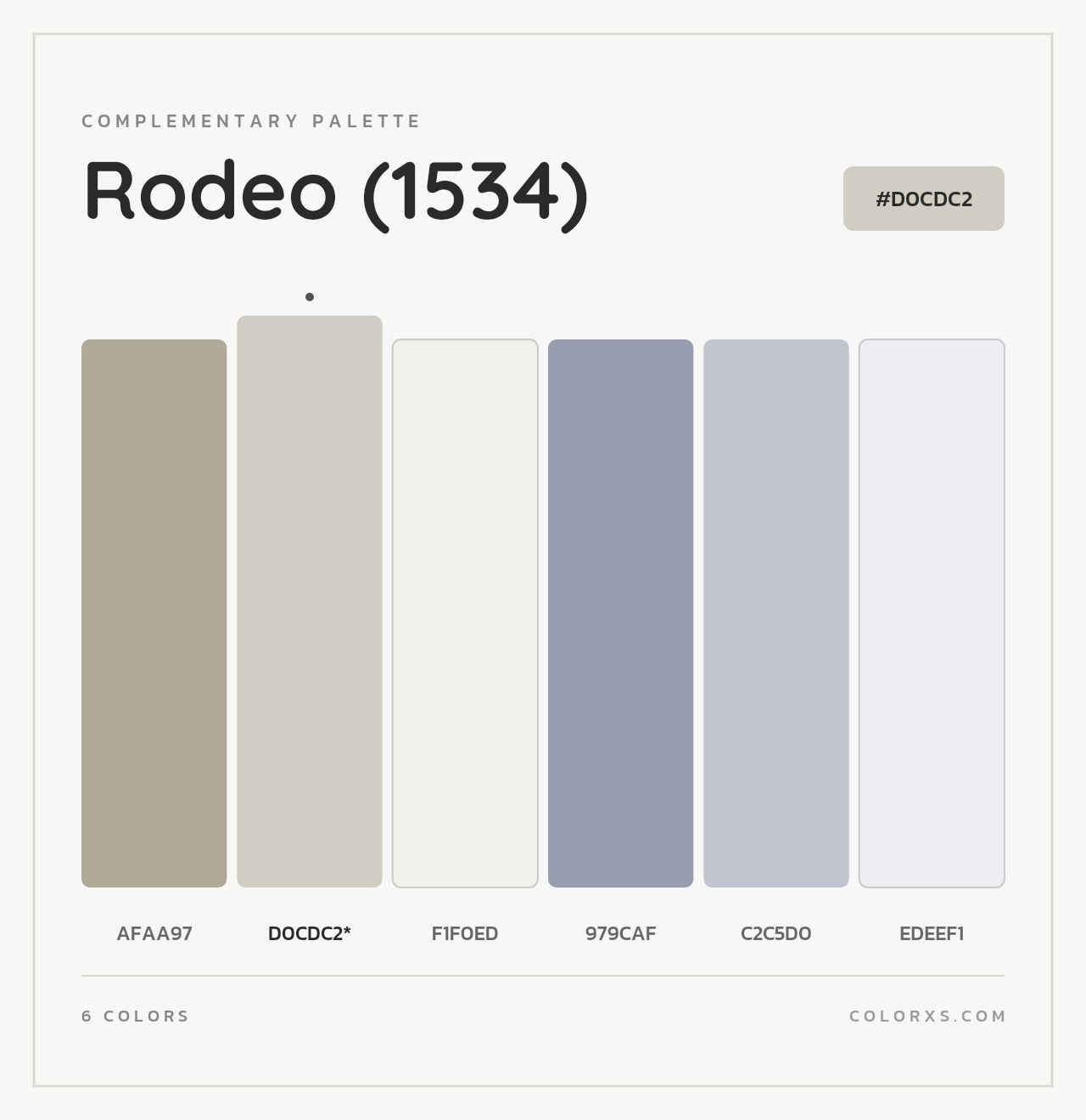 Rodeo (1534) - Complementary Color Palette