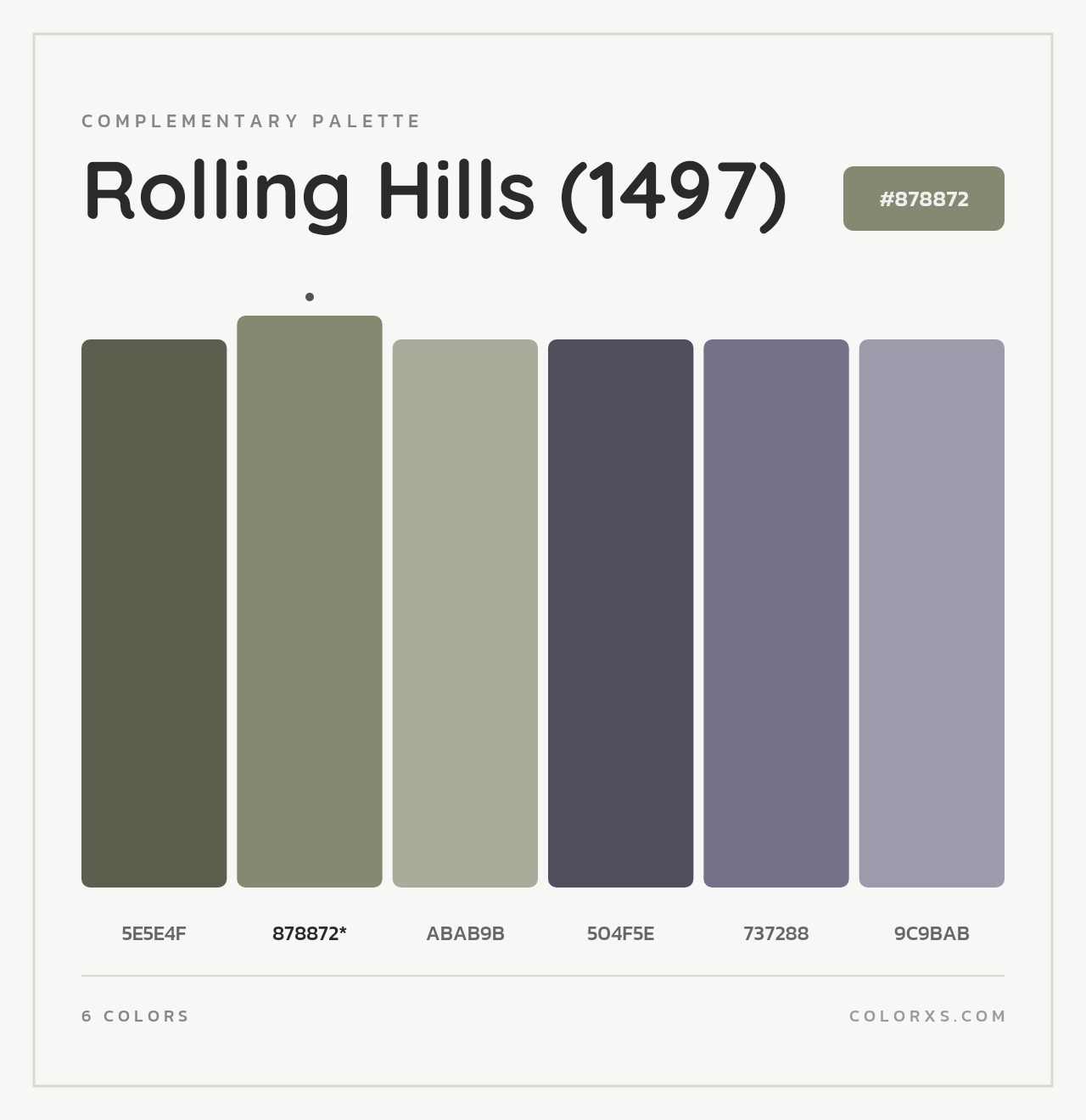 Rolling Hills (1497) - Complementary Color Palette