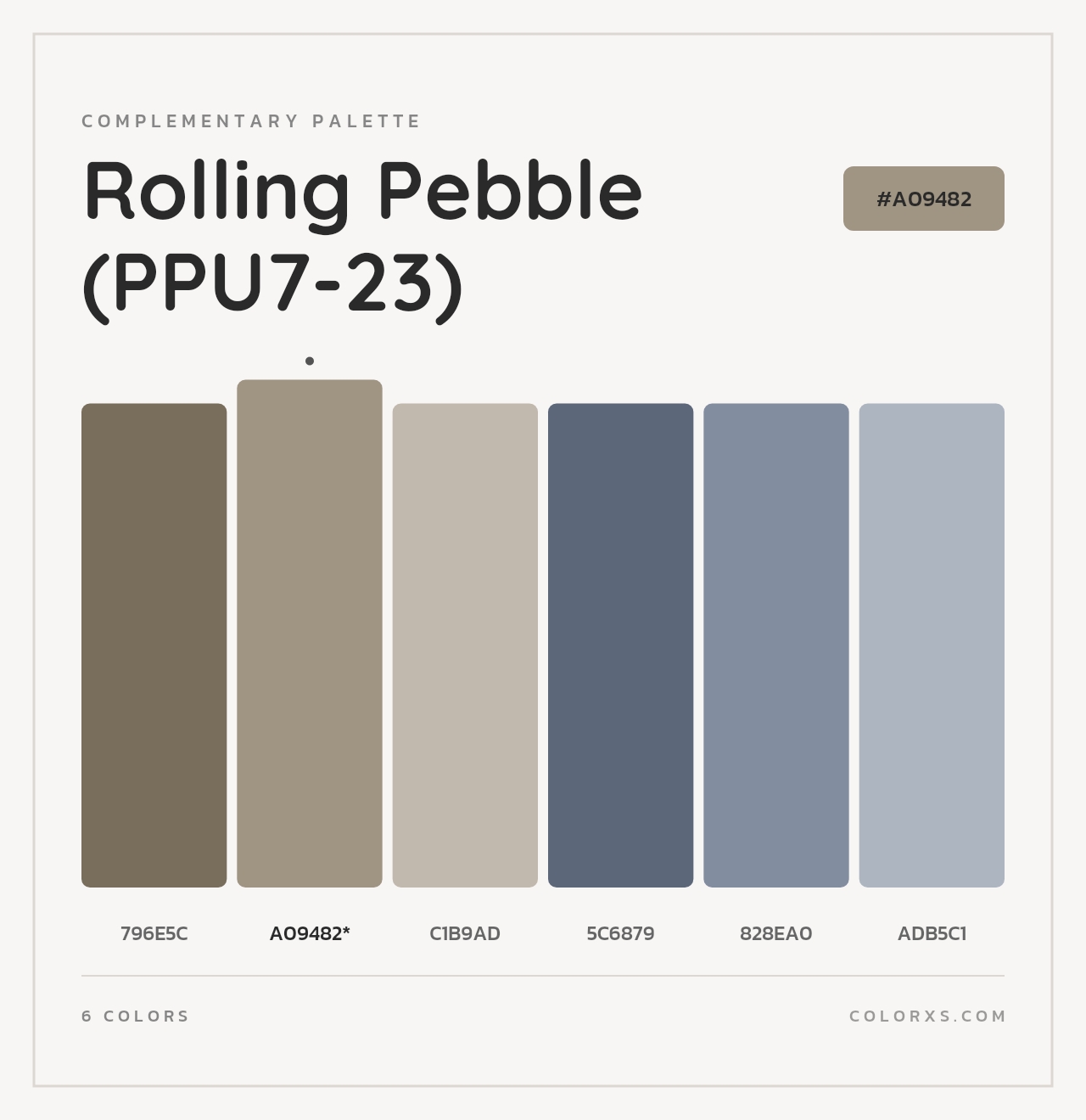 Rolling Pebble (PPU7-23) - Complementary Color Palette