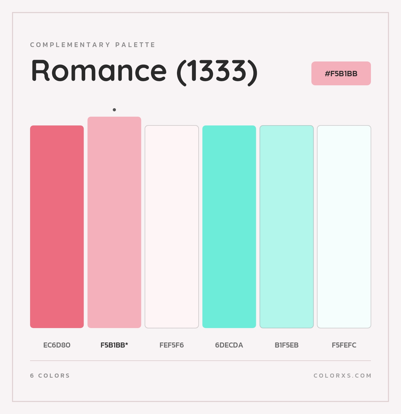 Romance (1333) - Complementary Color Palette