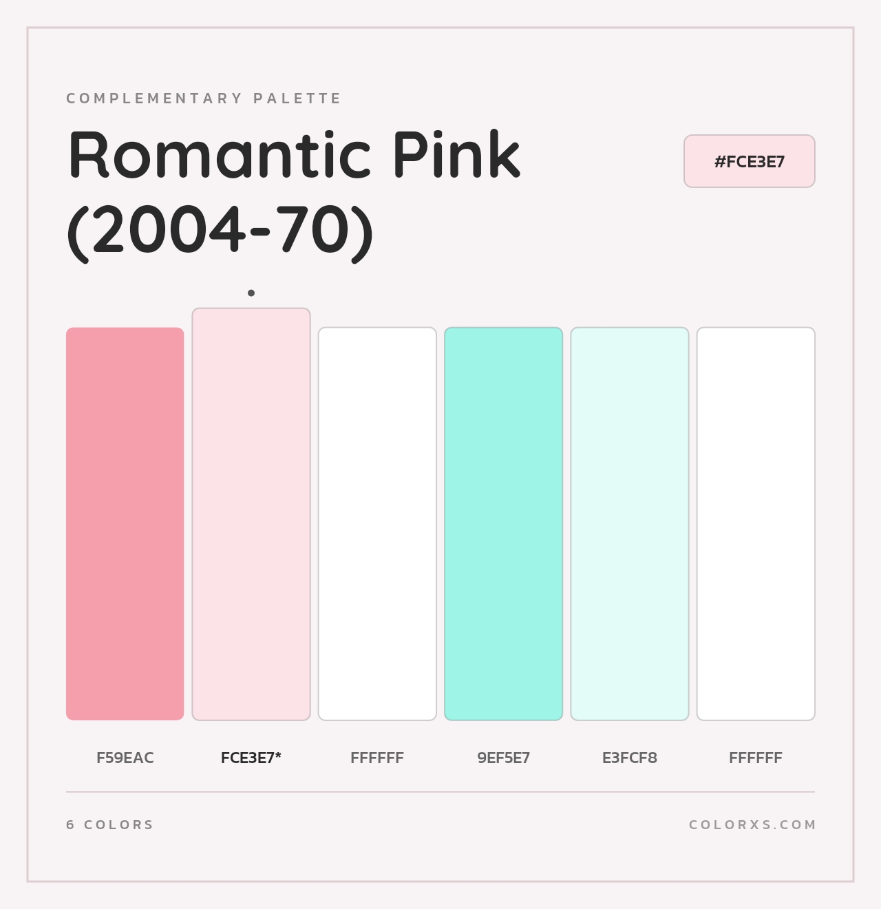 Romantic Pink (2004-70) - Complementary Color Palette