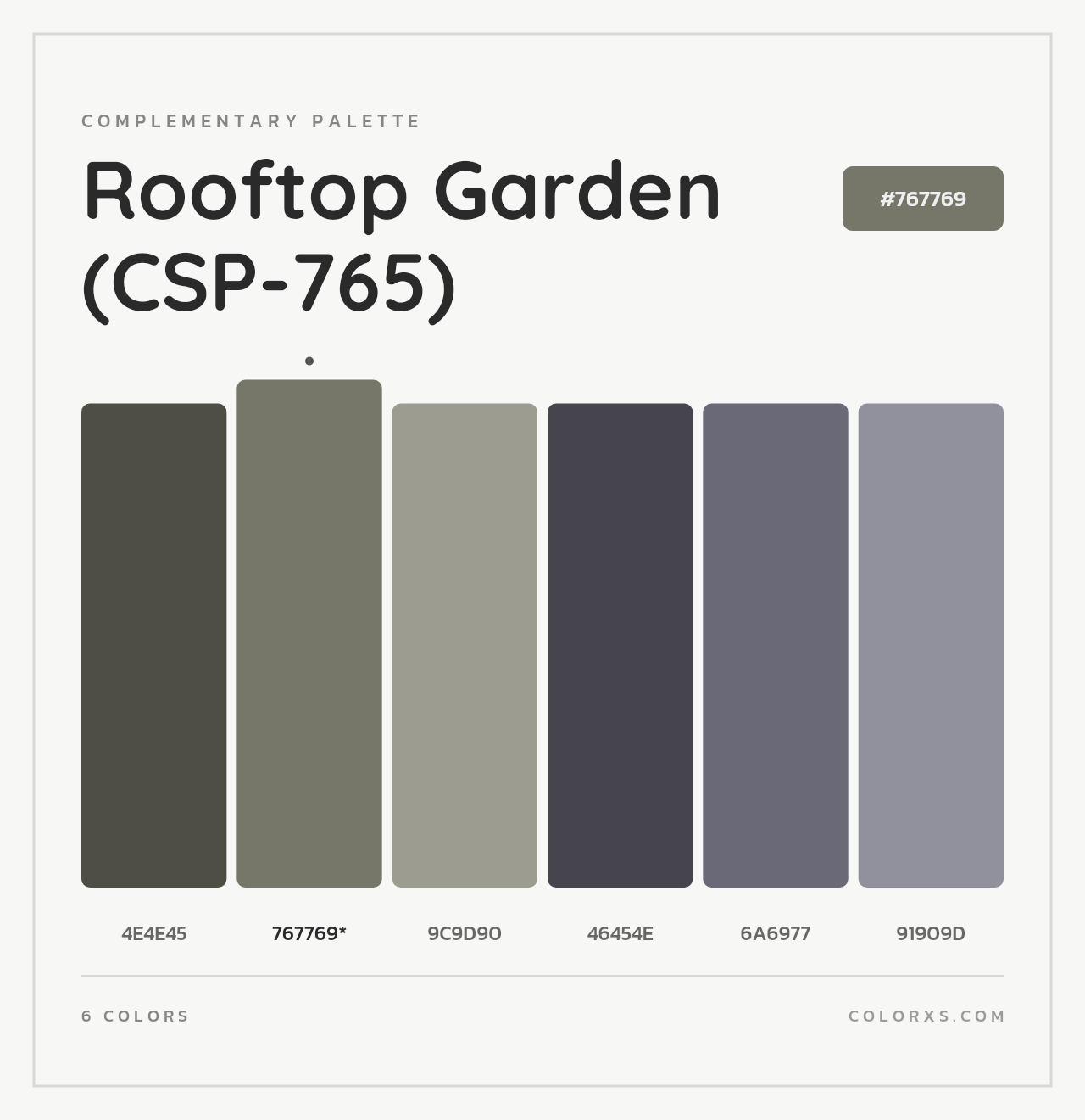 Rooftop Garden (CSP-765) - Complementary Color Palette