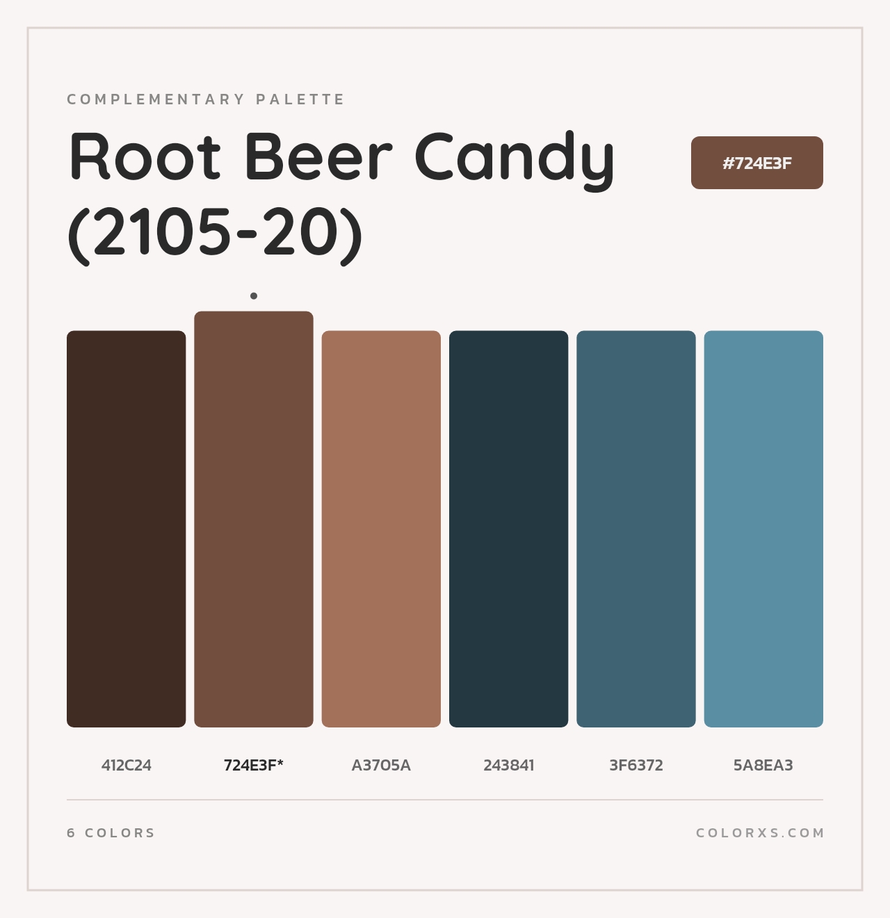 Root Beer Candy (2105-20) - Complementary Color Palette