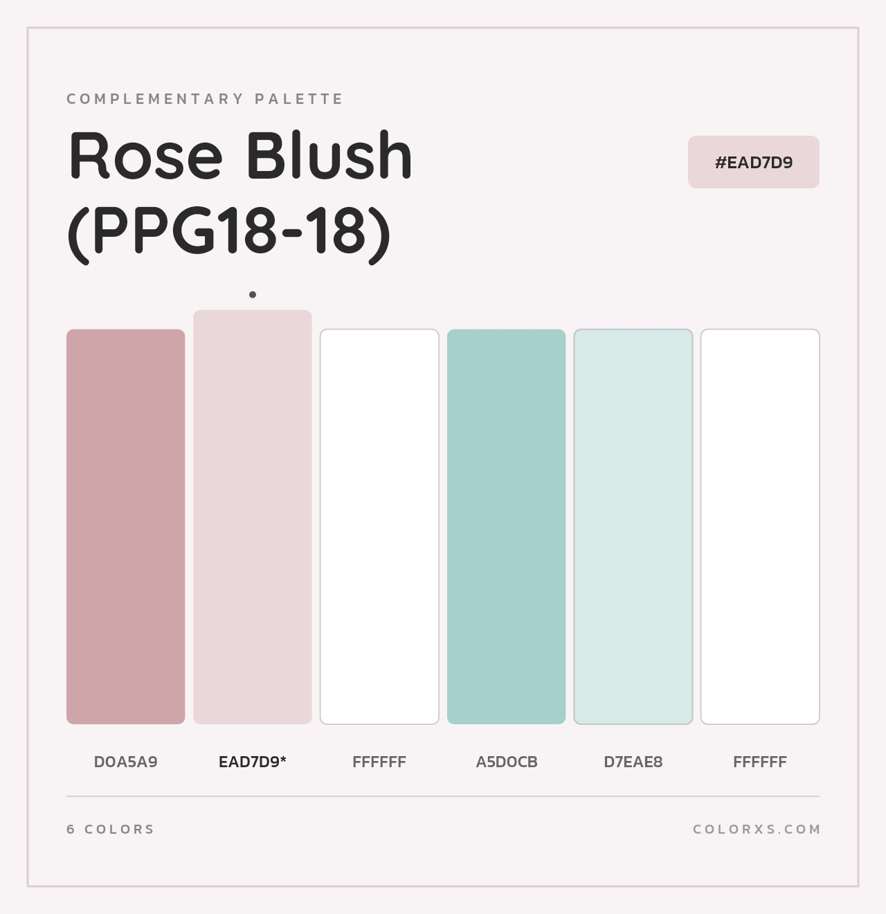 Rose Blush (PPG18-18) - Complementary Color Palette