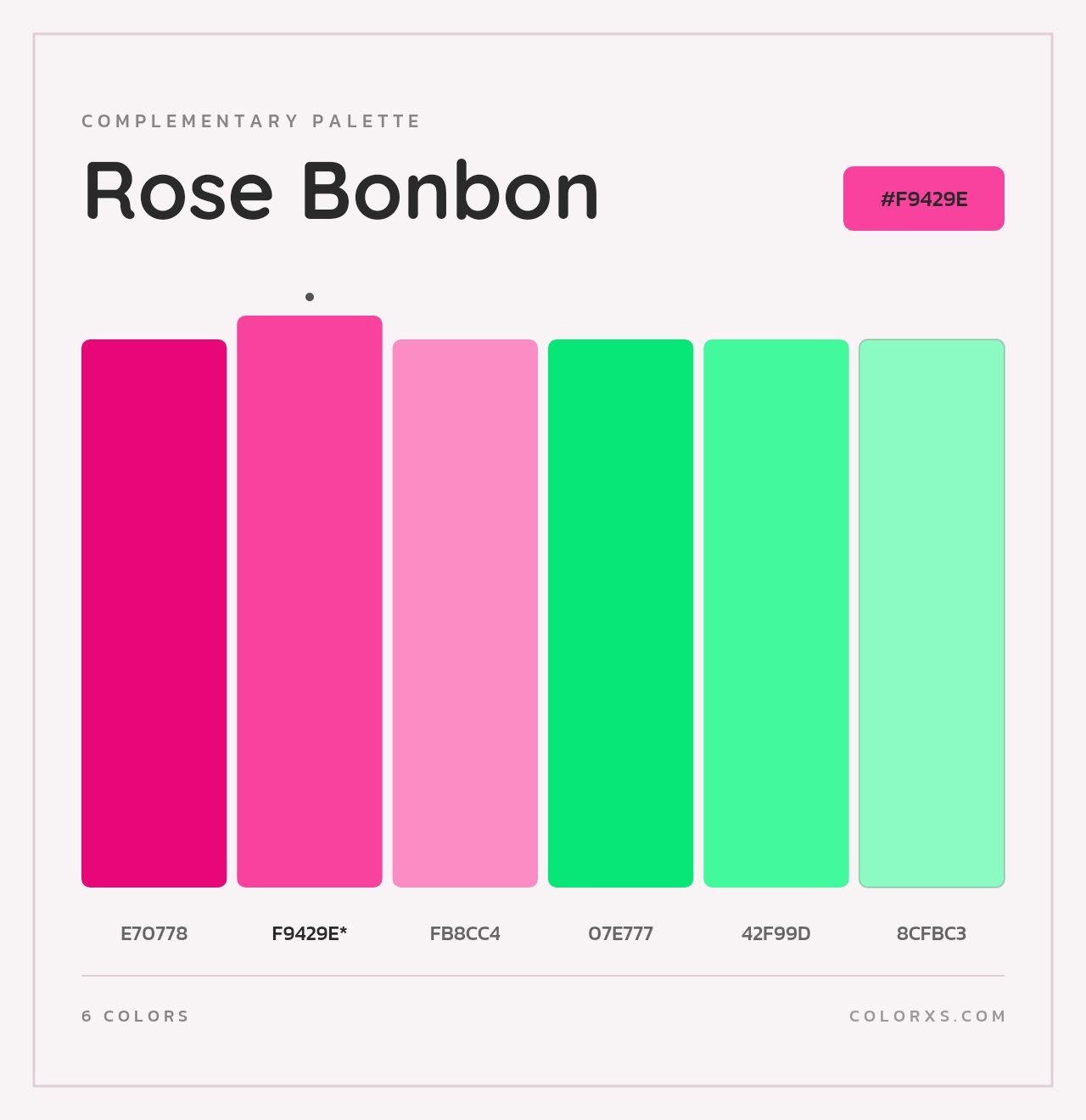 Rose Bonbon - Complementary Color Palette