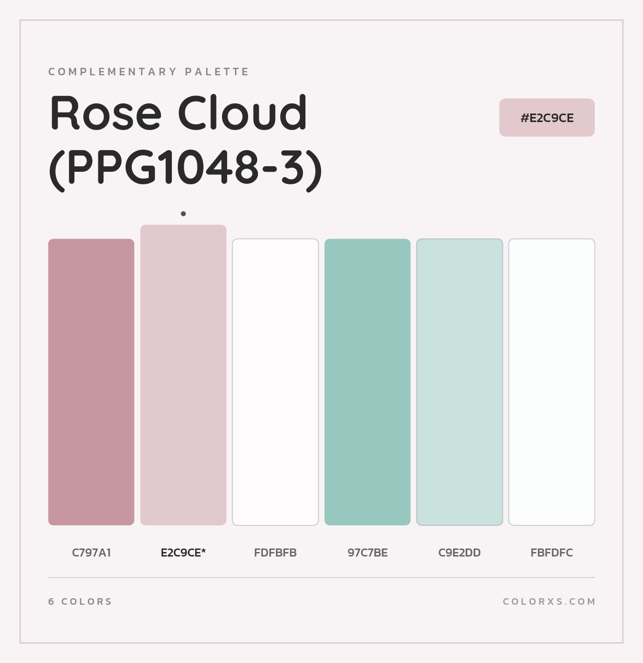 Rose Cloud (PPG1048-3) - Complementary Color Palette