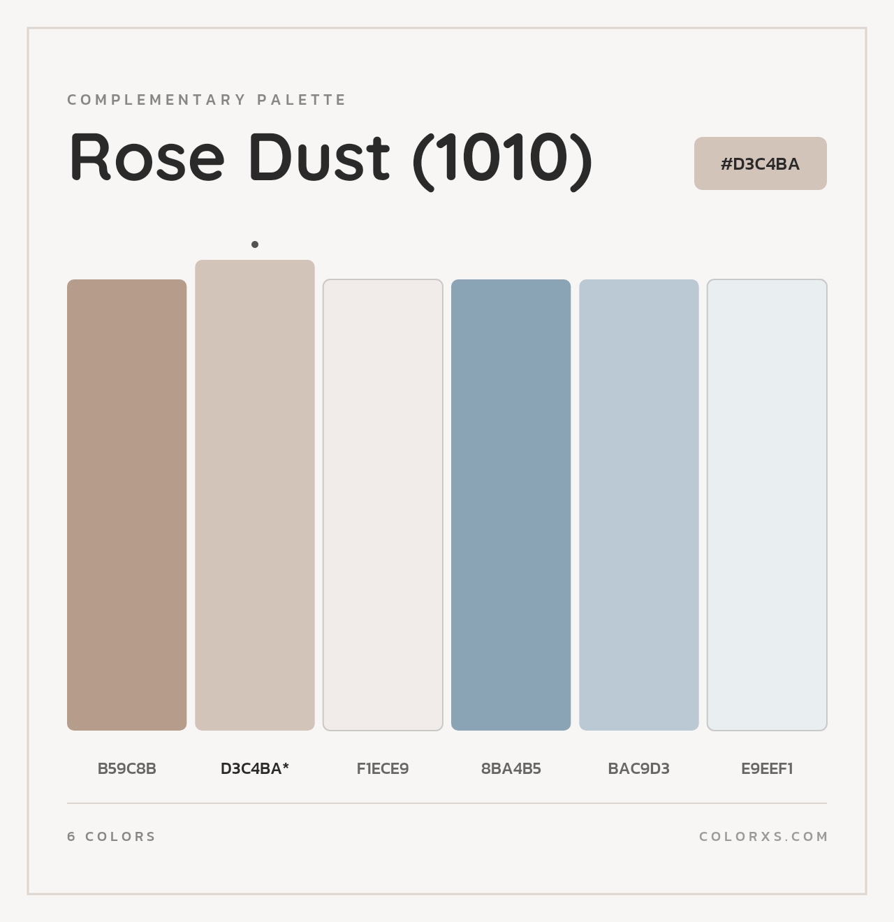 Rose Dust (1010) - Complementary Color Palette