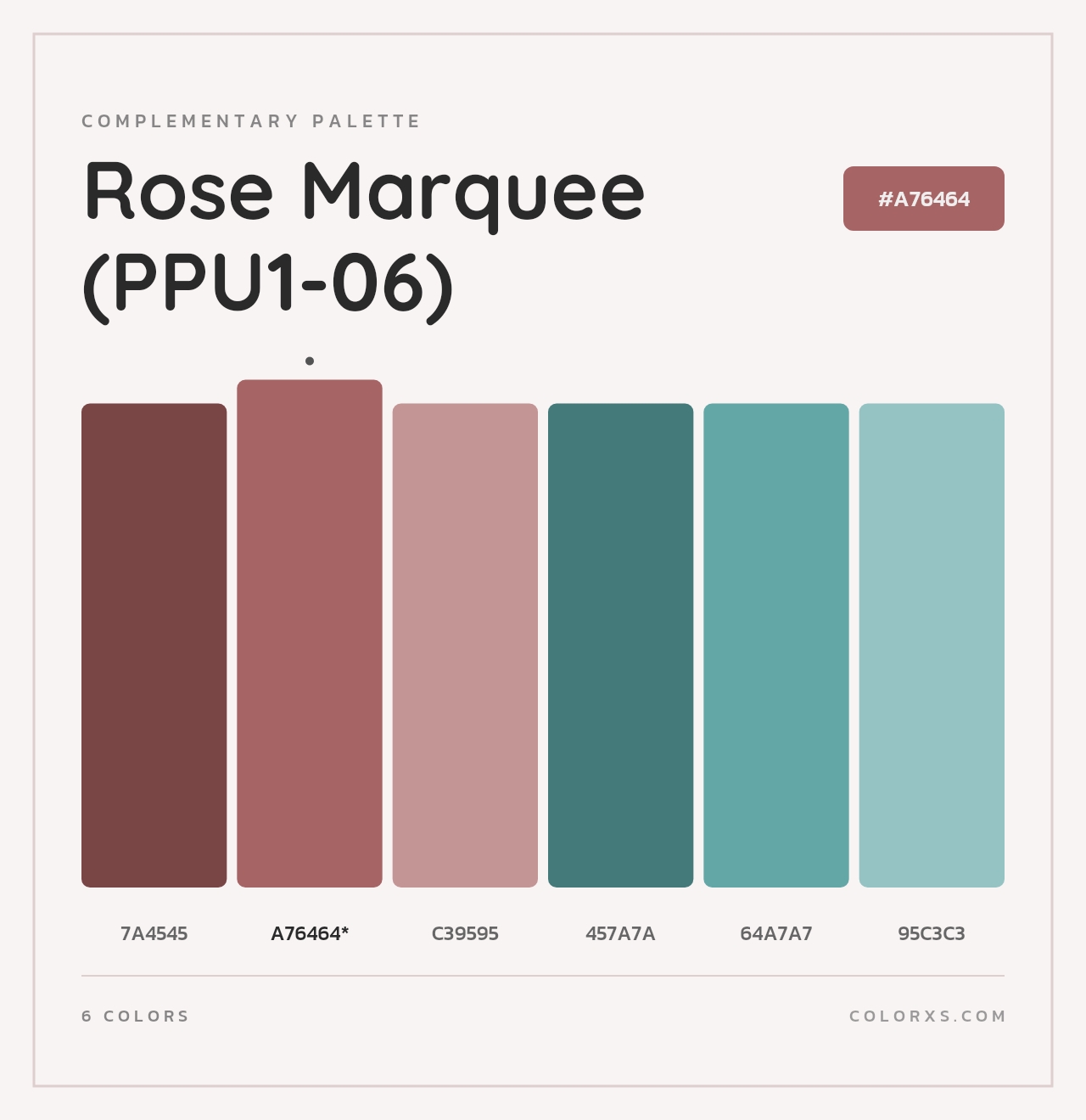 Rose Marquee (PPU1-06) - Complementary Color Palette
