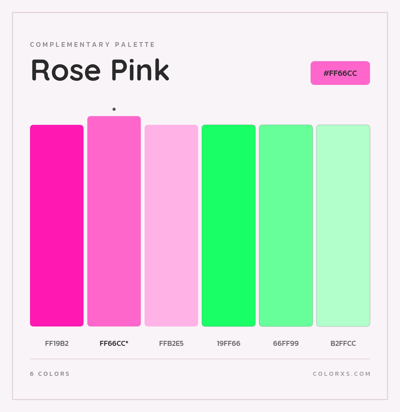 Rose Pink - Complementary Color Palette