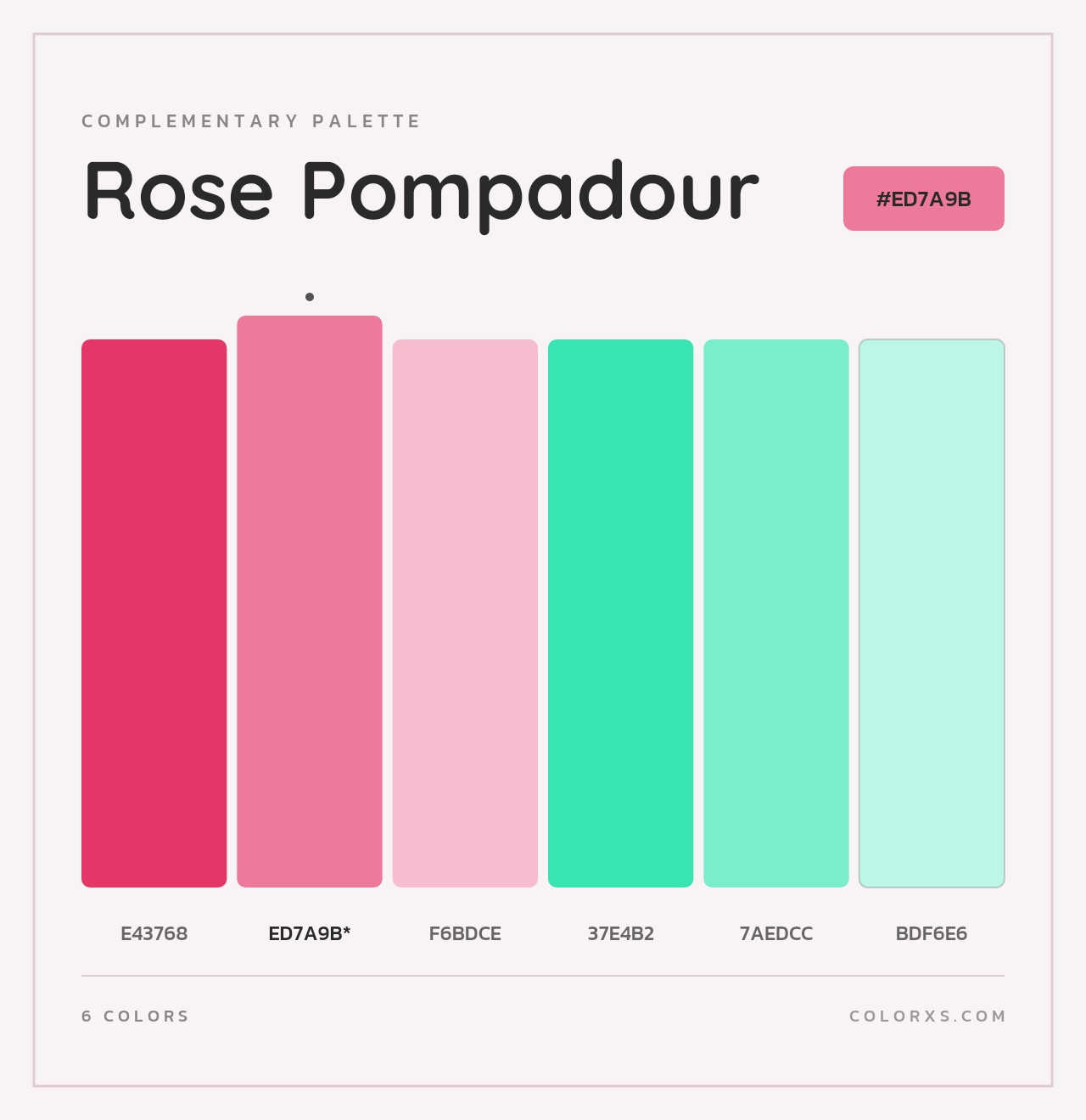Rose Pompadour - Complementary Color Palette