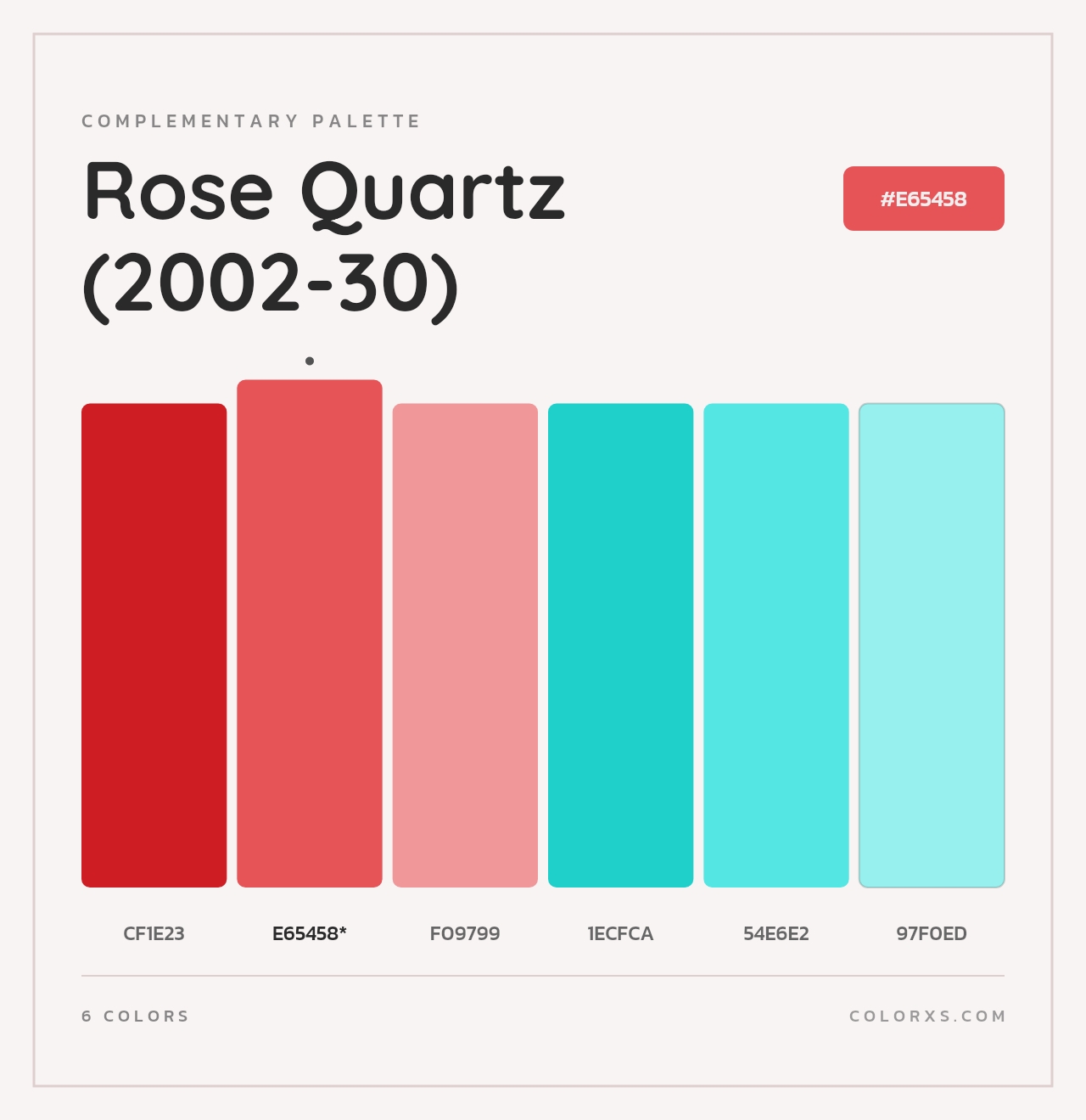 Rose Quartz (2002-30) - Complementary Color Palette