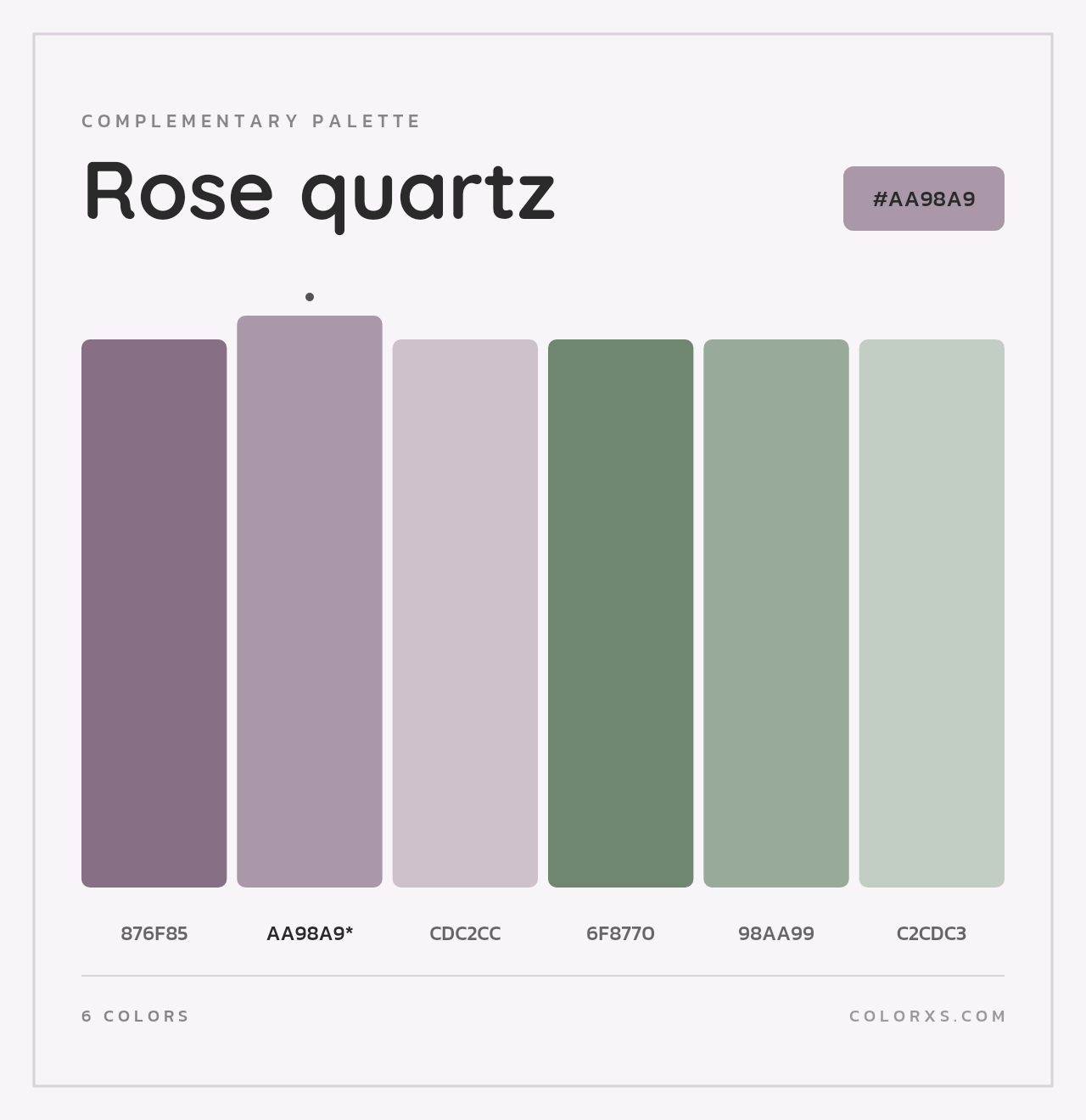 Rose quartz - Complementary Color Palette