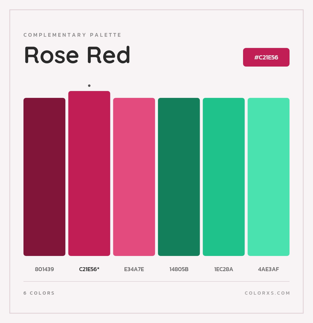 Rose Red - Complementary Color Palette