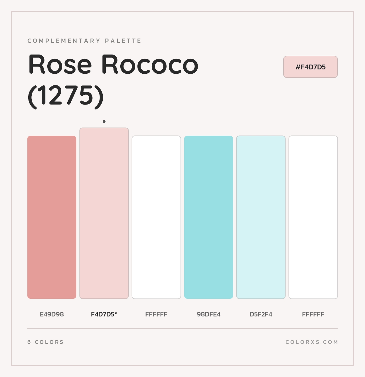 Rose Rococo (1275) - Complementary Color Palette