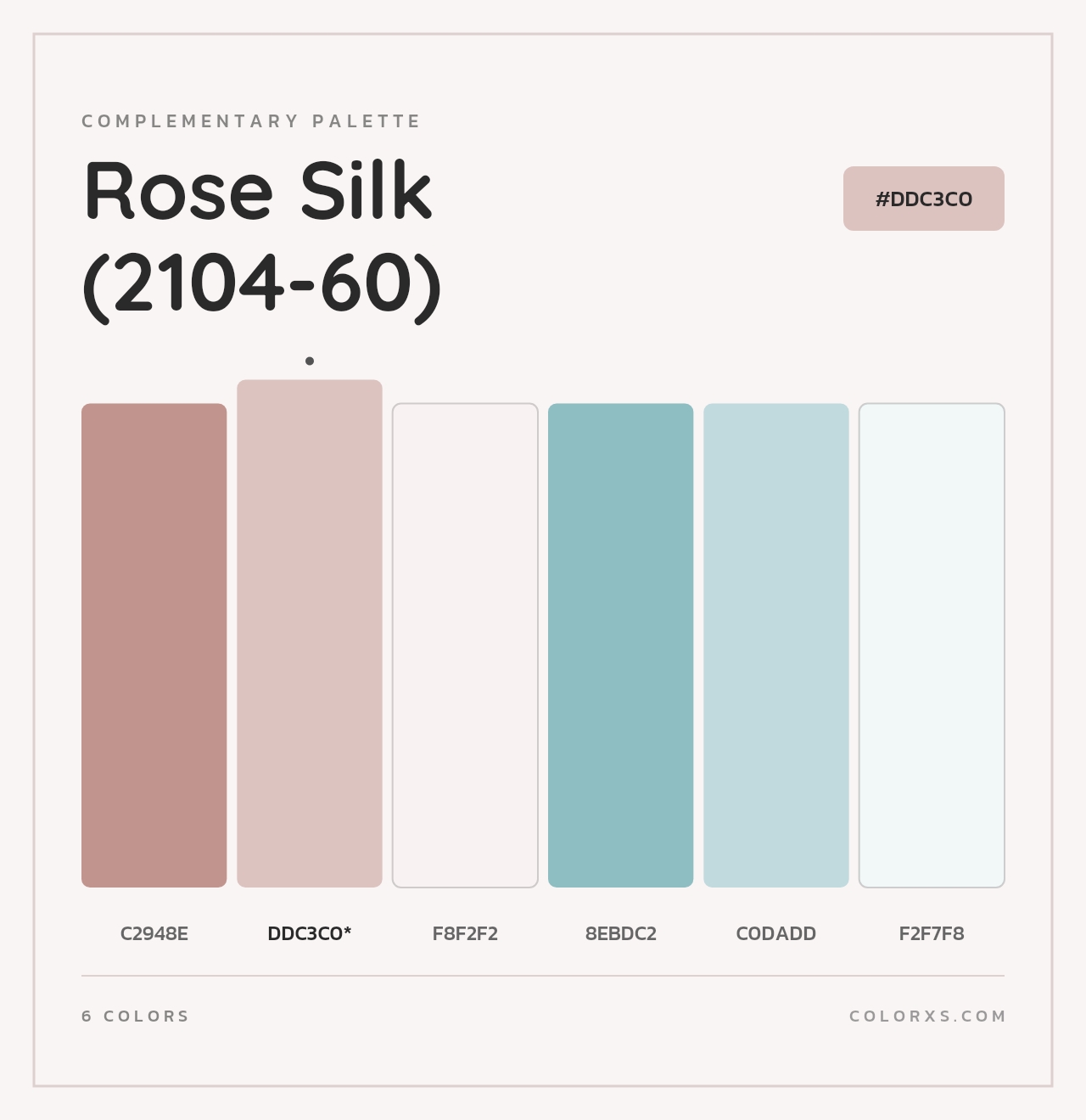 Rose Silk (2104-60) - Complementary Color Palette