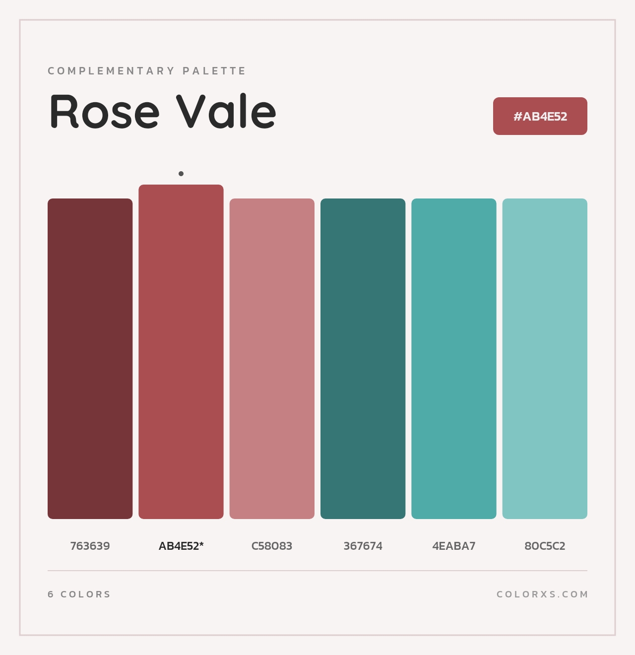 Rose Vale - Complementary Color Palette