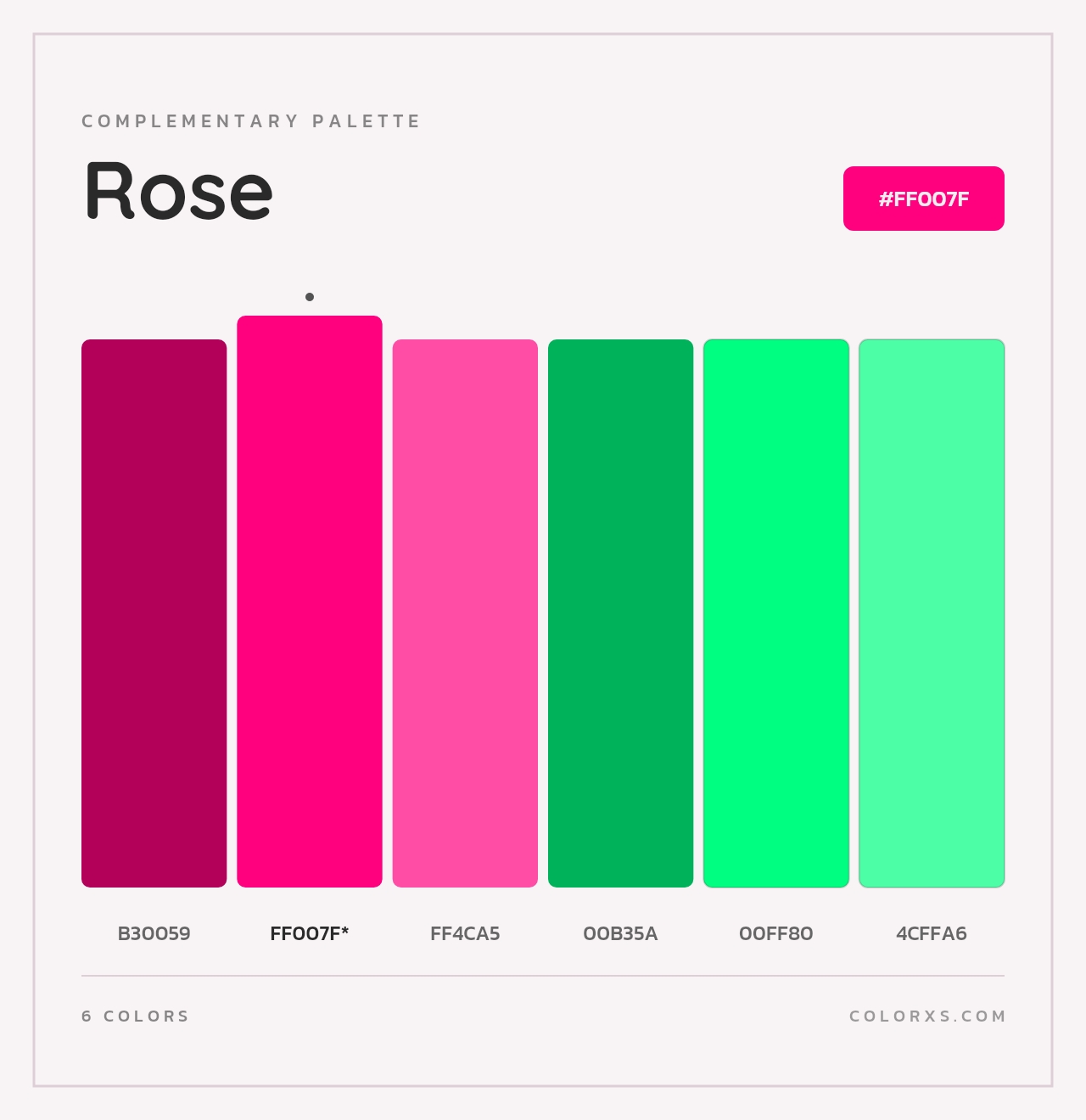 Rose - Complementary Color Palette