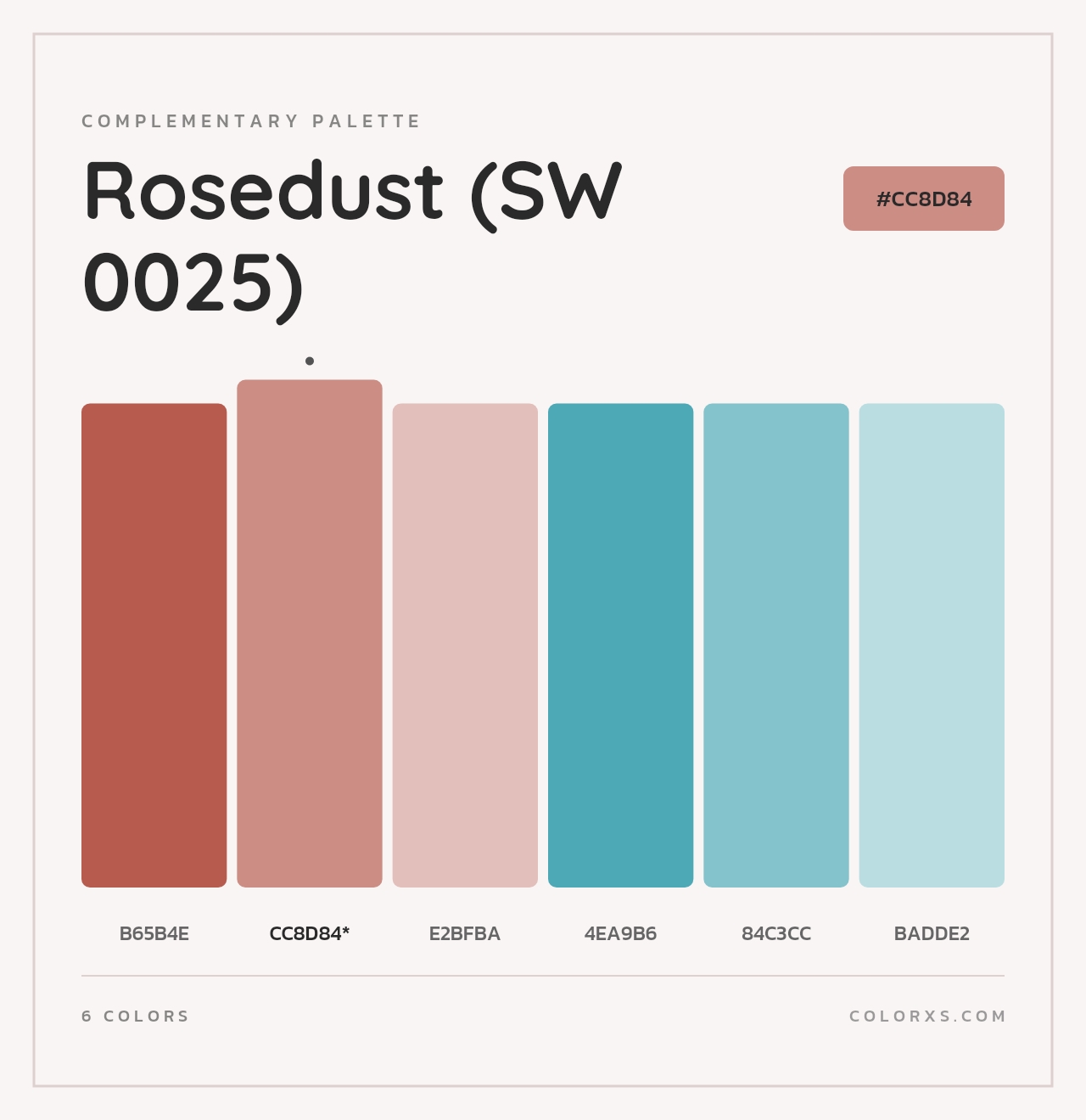 Rosedust (SW 0025) - Complementary Color Palette