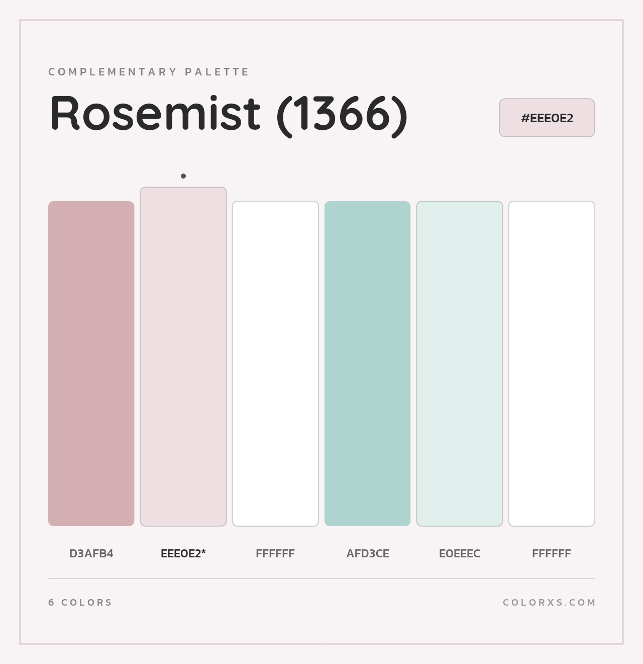 Rosemist (1366) - Complementary Color Palette