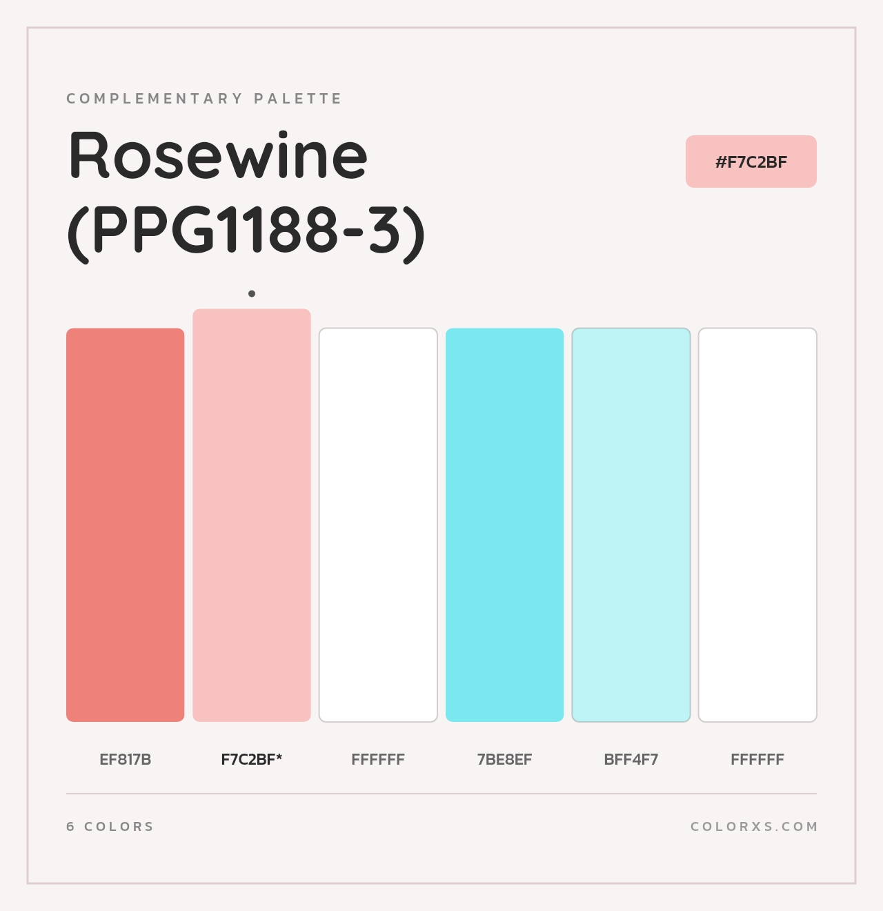Rosewine (PPG1188-3) - Complementary Color Palette